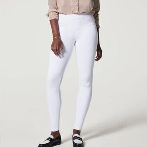 Spanx Jean-ish leggings. White. Size large.
